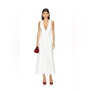 WeWoreWhat White Scalloped Maxi Dress